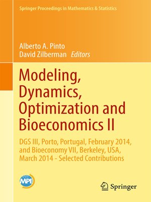 cover image of Modeling, Dynamics, Optimization and Bioeconomics II